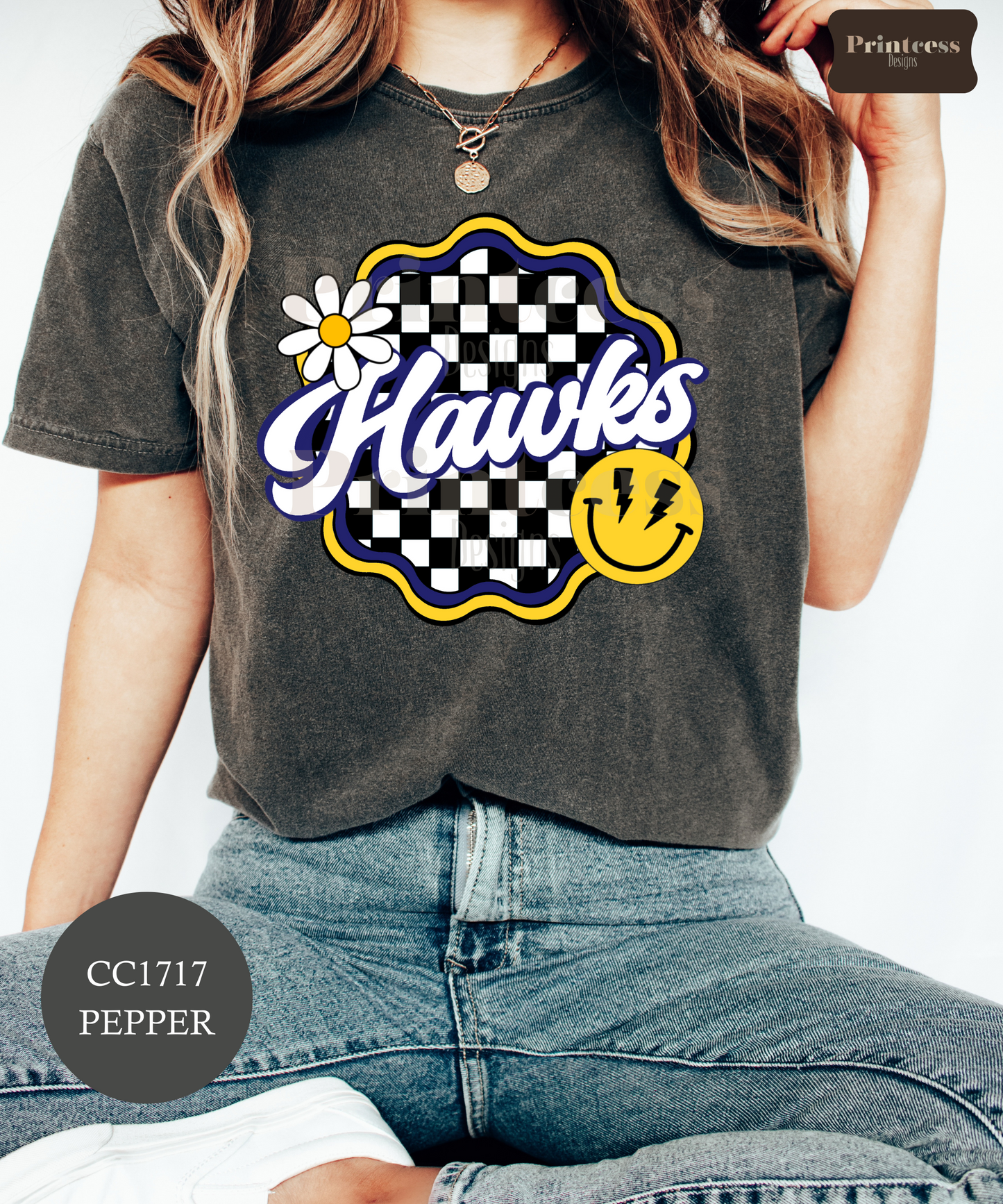 Henderson Hawks - Wavy Checkered