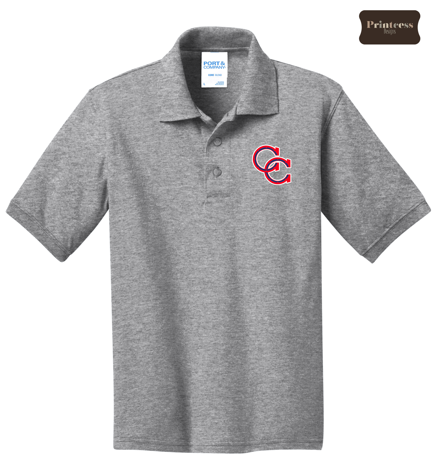 Grade School Polo with Pocket Logo