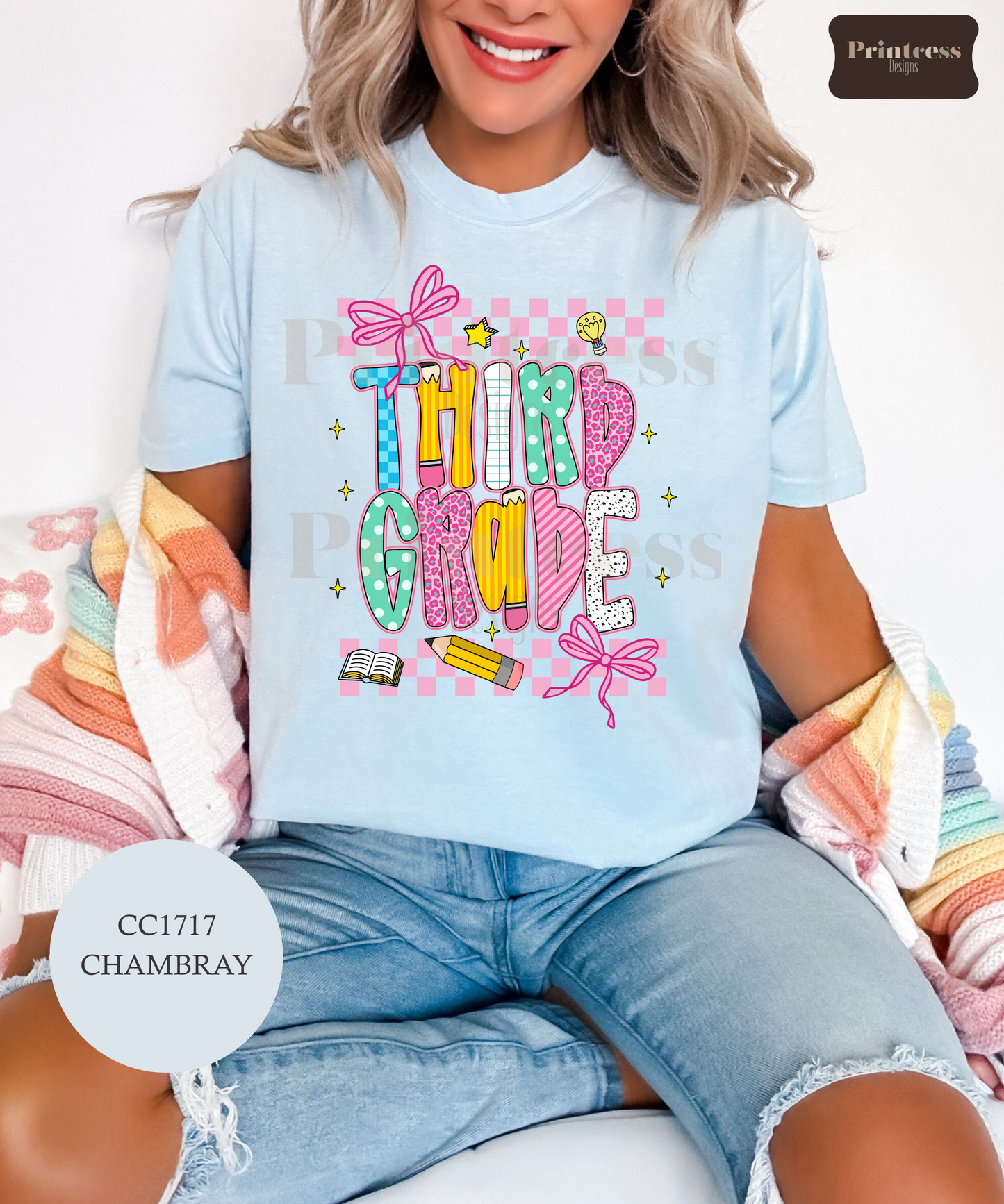 Third Grade Checkered Bow