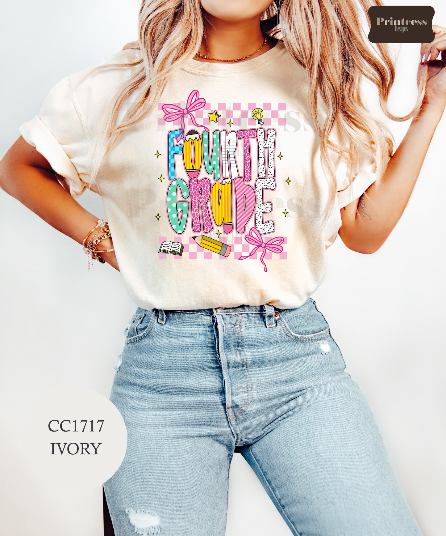 Fourth Grade Checkered Bow