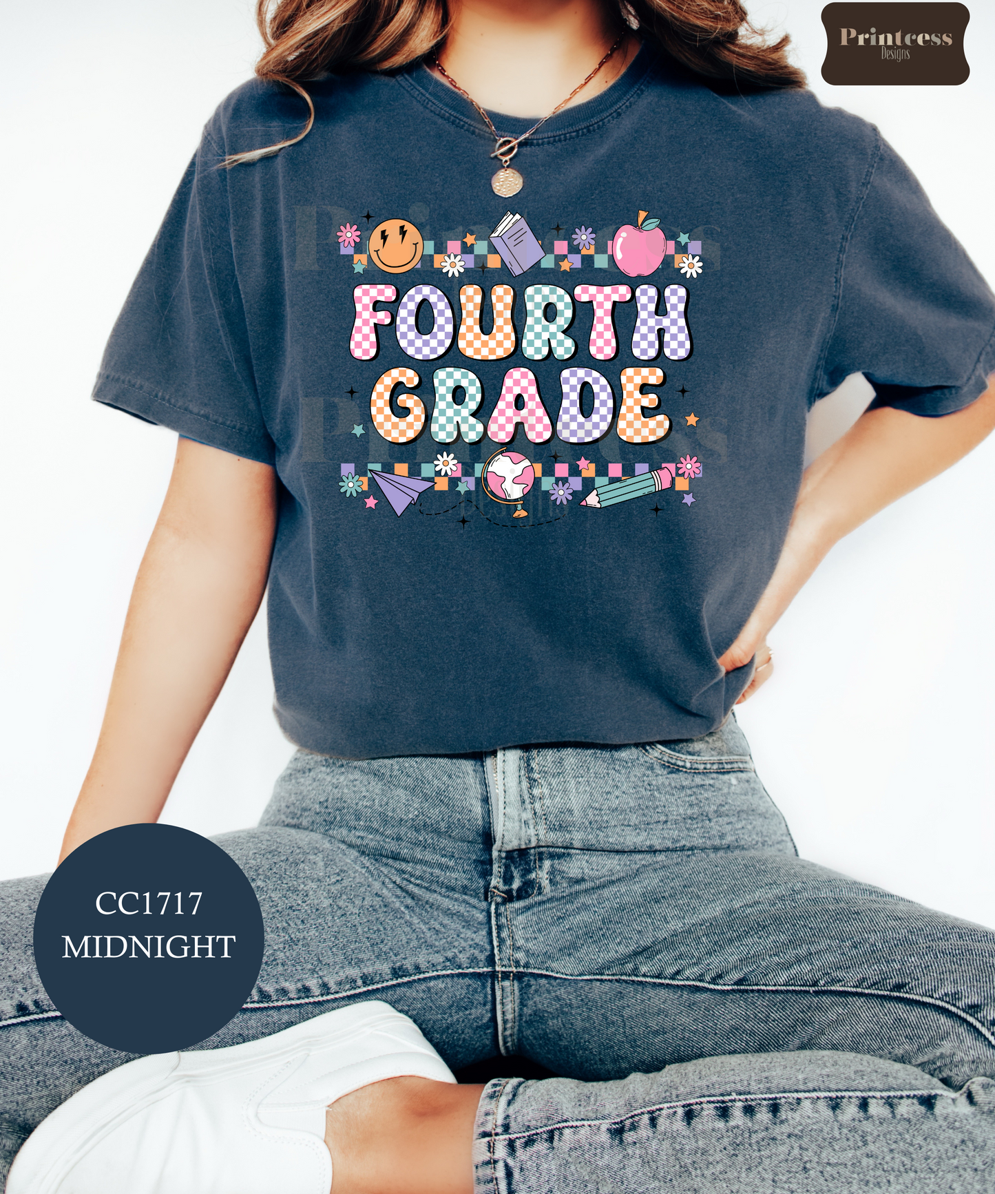 Fourth Grade Checkered Groovy