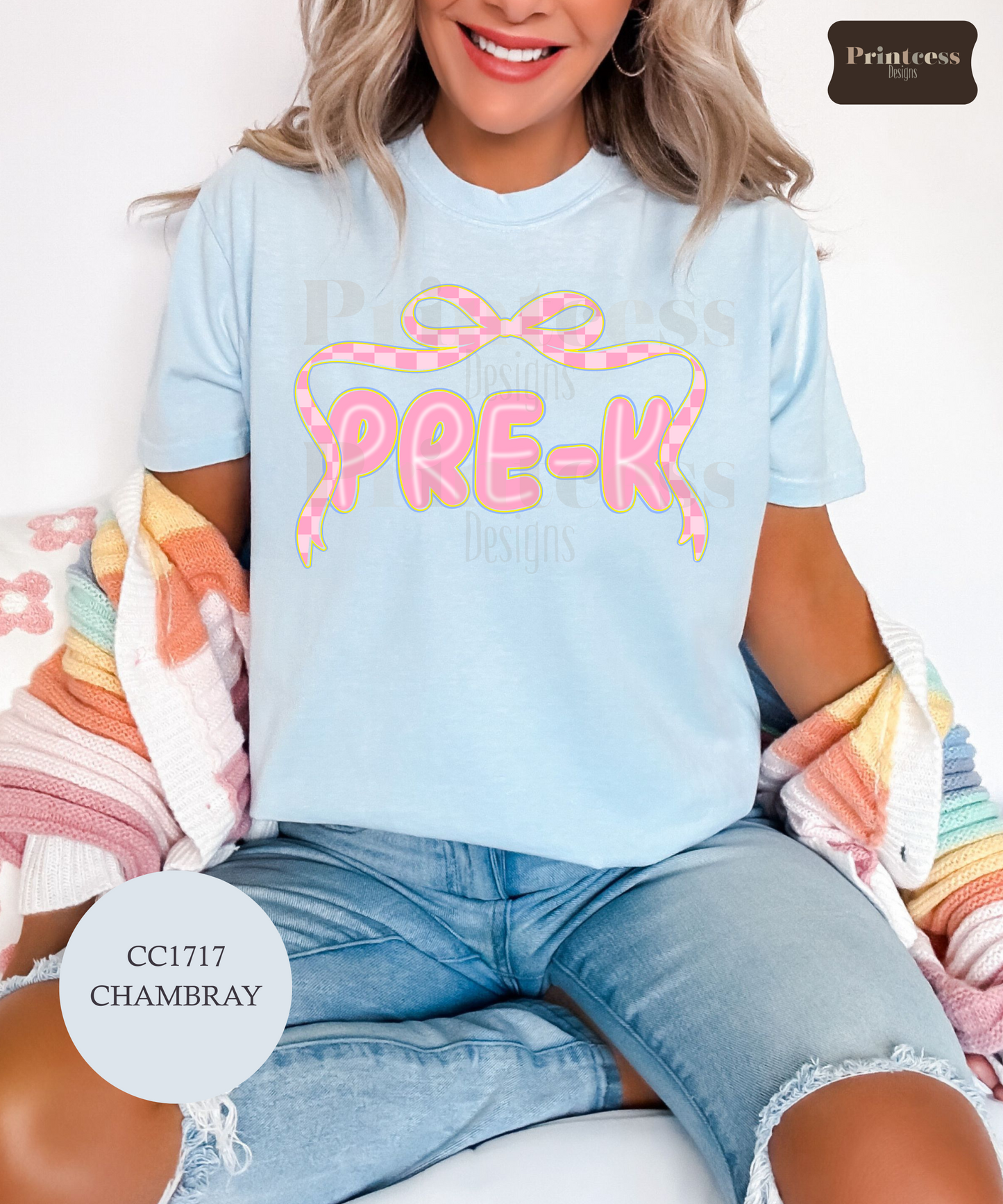 Checkered Bow - Pre-K