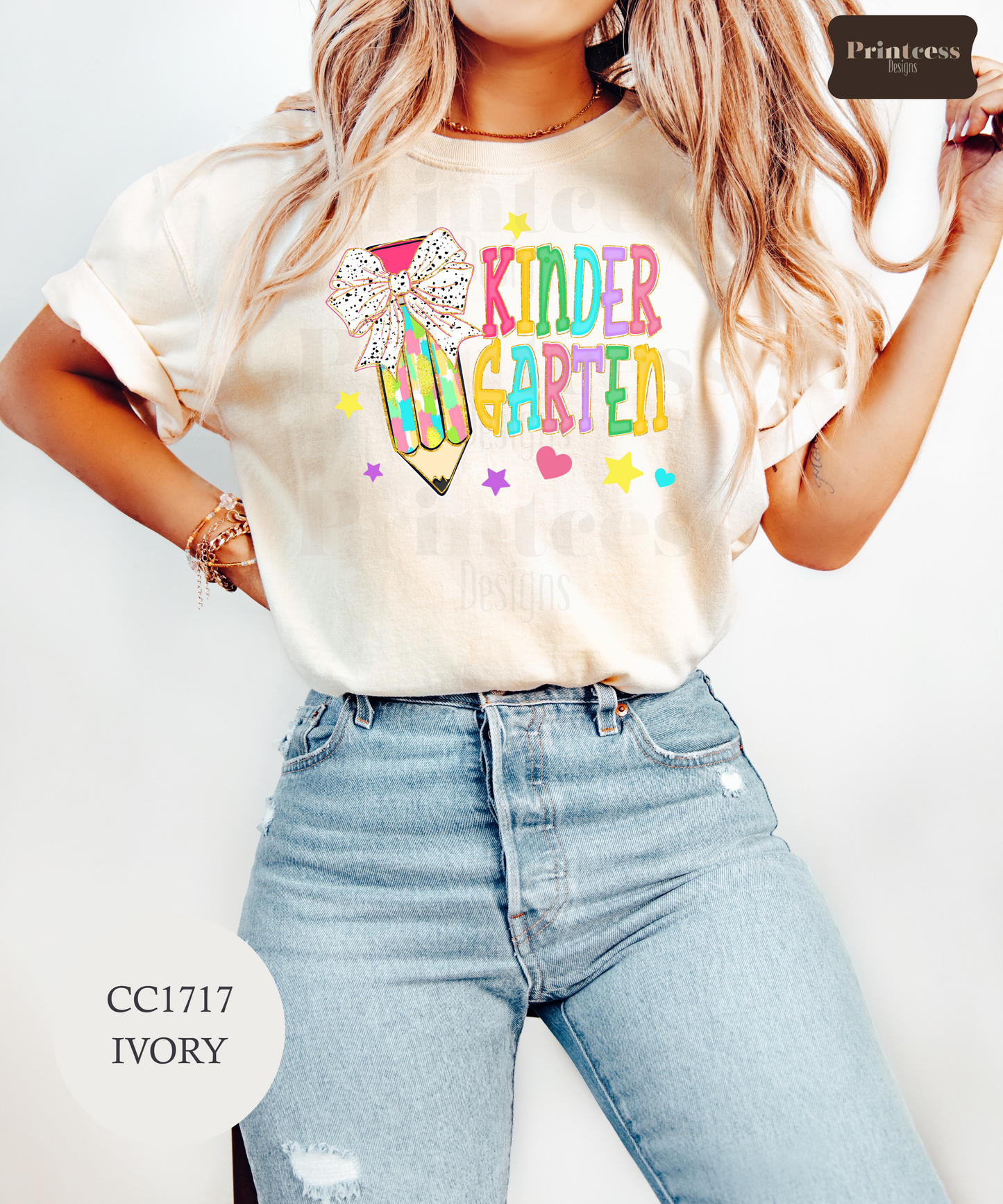 Kindergarten Watercolor - Pencil & Bow