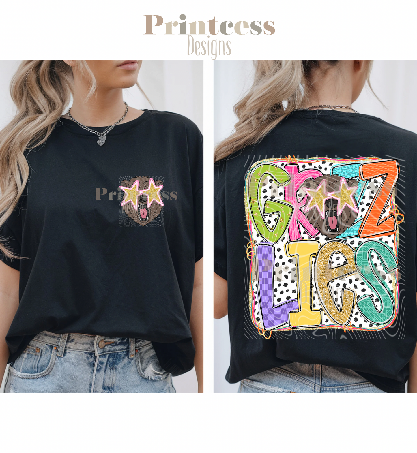 Preppy colorful Grizzlies