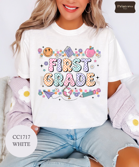 First Grade Checkered Groovy