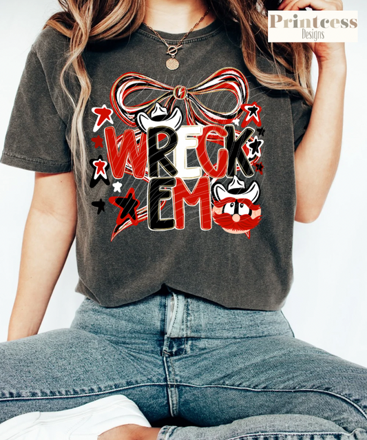 Wreck’Em Texas Tech Coquette Bow