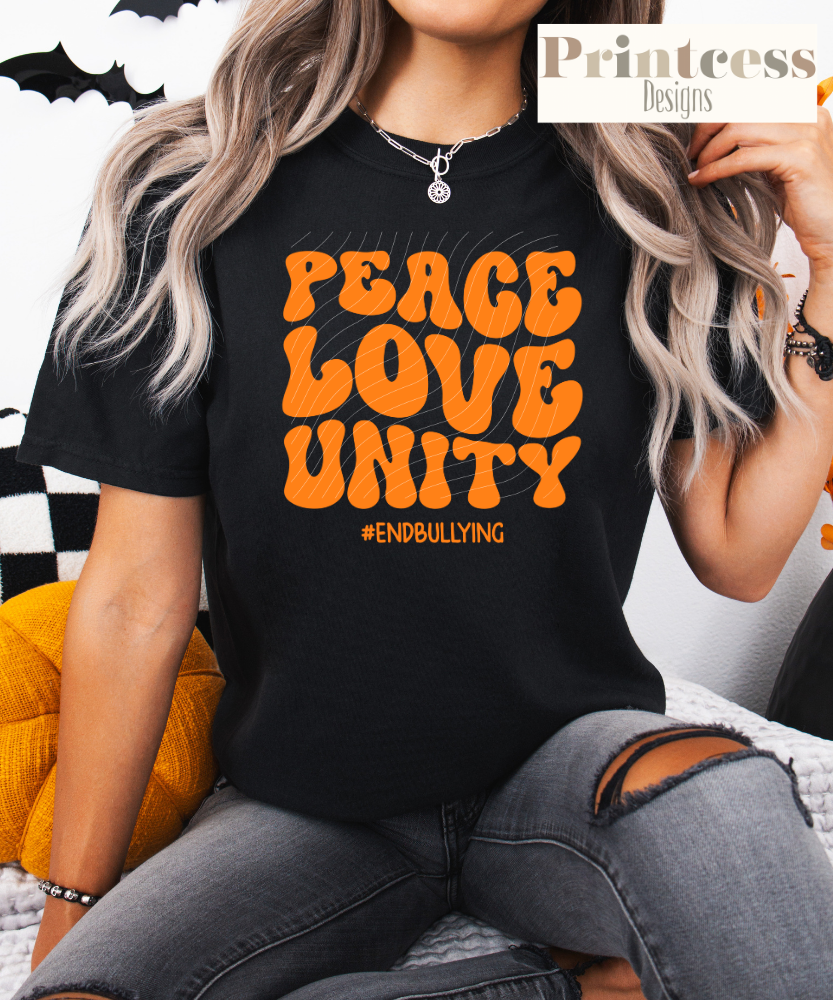 Peace Love Unity Orange Font