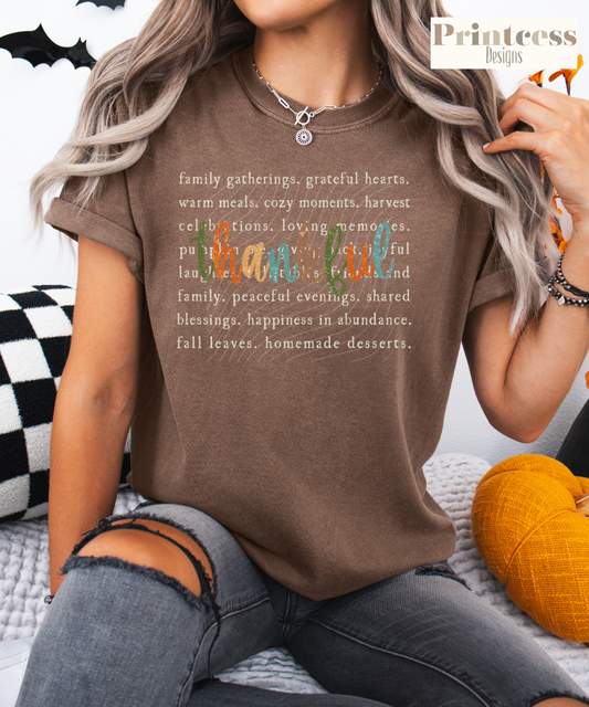 Thankful White Font